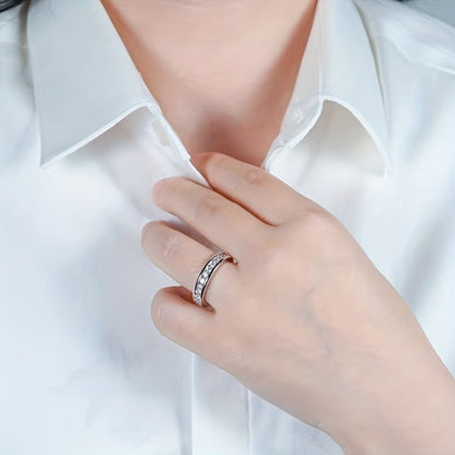 Rings for Women - Moissanite Ring 925 Sterling Silver Sparkling Unisex for Men Couples - product detail view 7