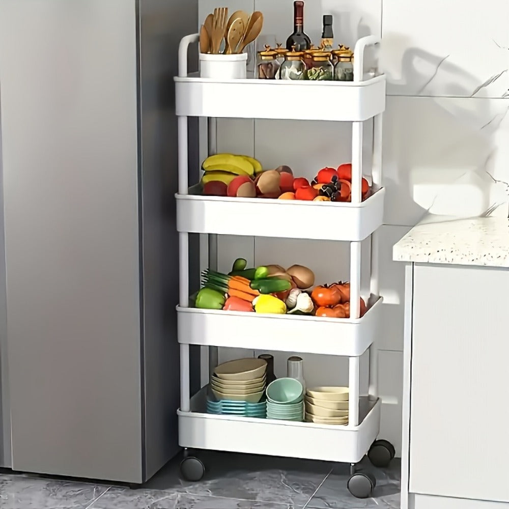 Rolling Bathroom Storage Cart with Rolling Wheels for Organized Everyday Storage detail image - detail view 5