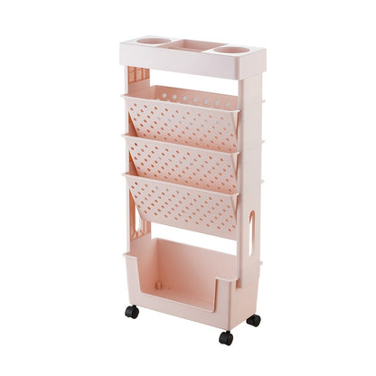 Bookshelf shown in the pink option