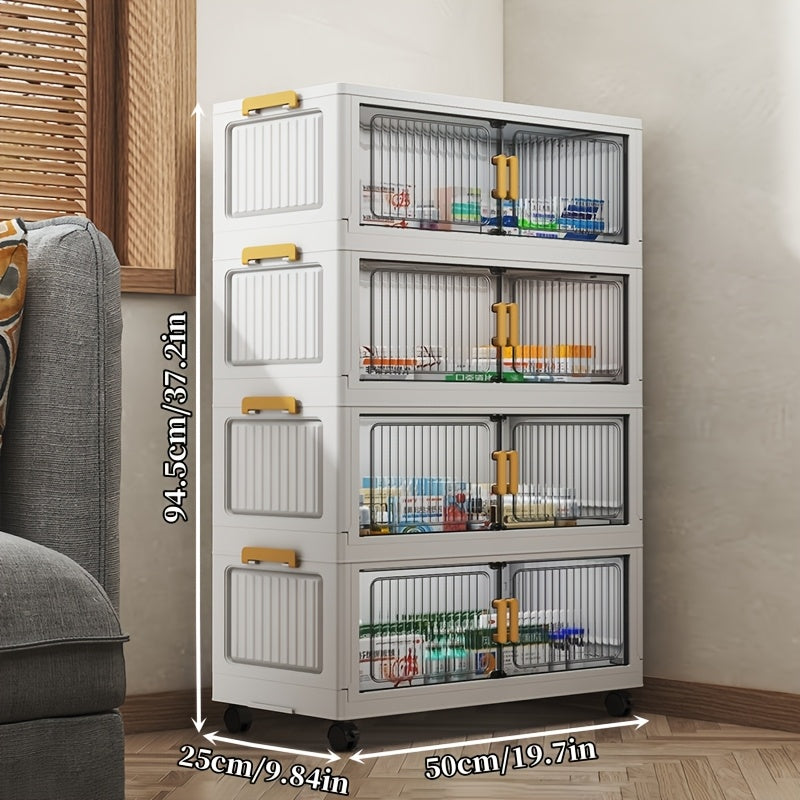 Medicine Cabinet Organizer shown in the 50CM/19.7" D 4 Tiers (Casters) option