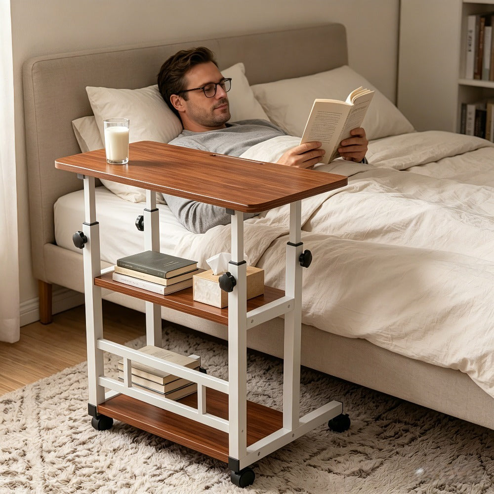 Rolling Computer Desk with Adjustable Height for Work, Display, and Everyday Use detail image - detail view 14