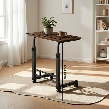 Laptop Desk shown in the 1PCS Single-layer Walnut-colored Table option