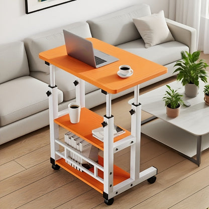 Rolling Laptop Desk with Adjustable Height and Rolling Wheels for Bedroom detail image - detail view 9