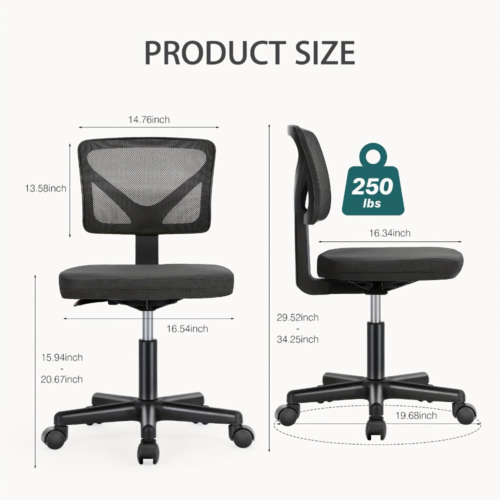 Rolling Office Chair with Lumbar Support, Computer Desk Chair detail image - detail view 4
