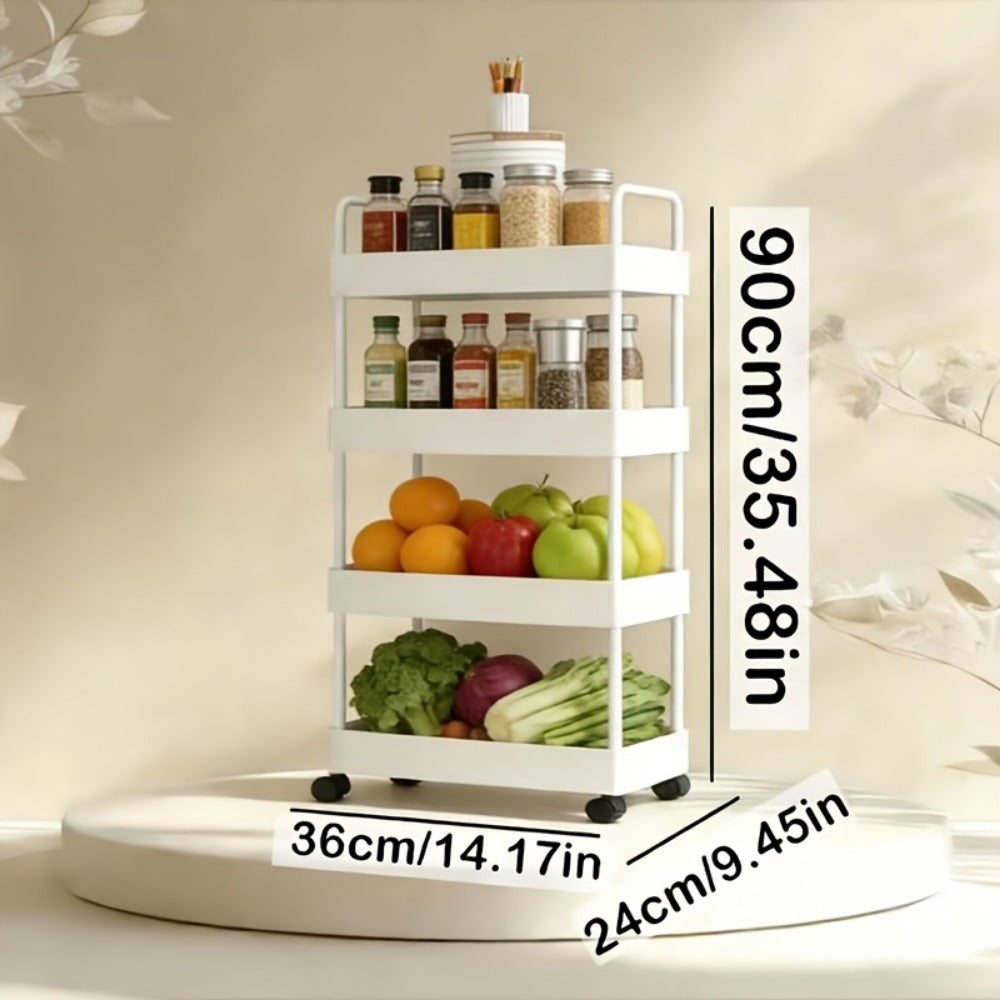 Rolling Storage Cart with Rolling Wheels for Organized Everyday Storage detail image - detail view 5