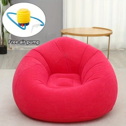 Bean Bag Chair shown in the New sofa Dark Blue option