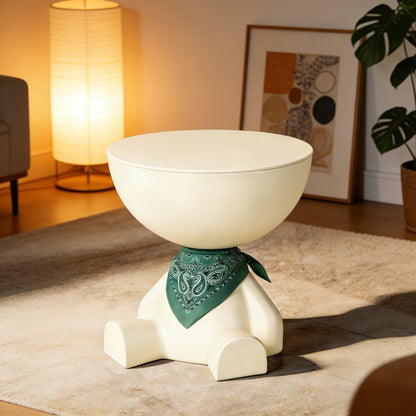 End Table shown in the White-Green Headscarf option