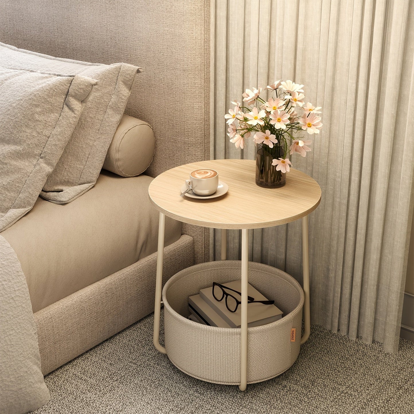 Side Table shown in the White option