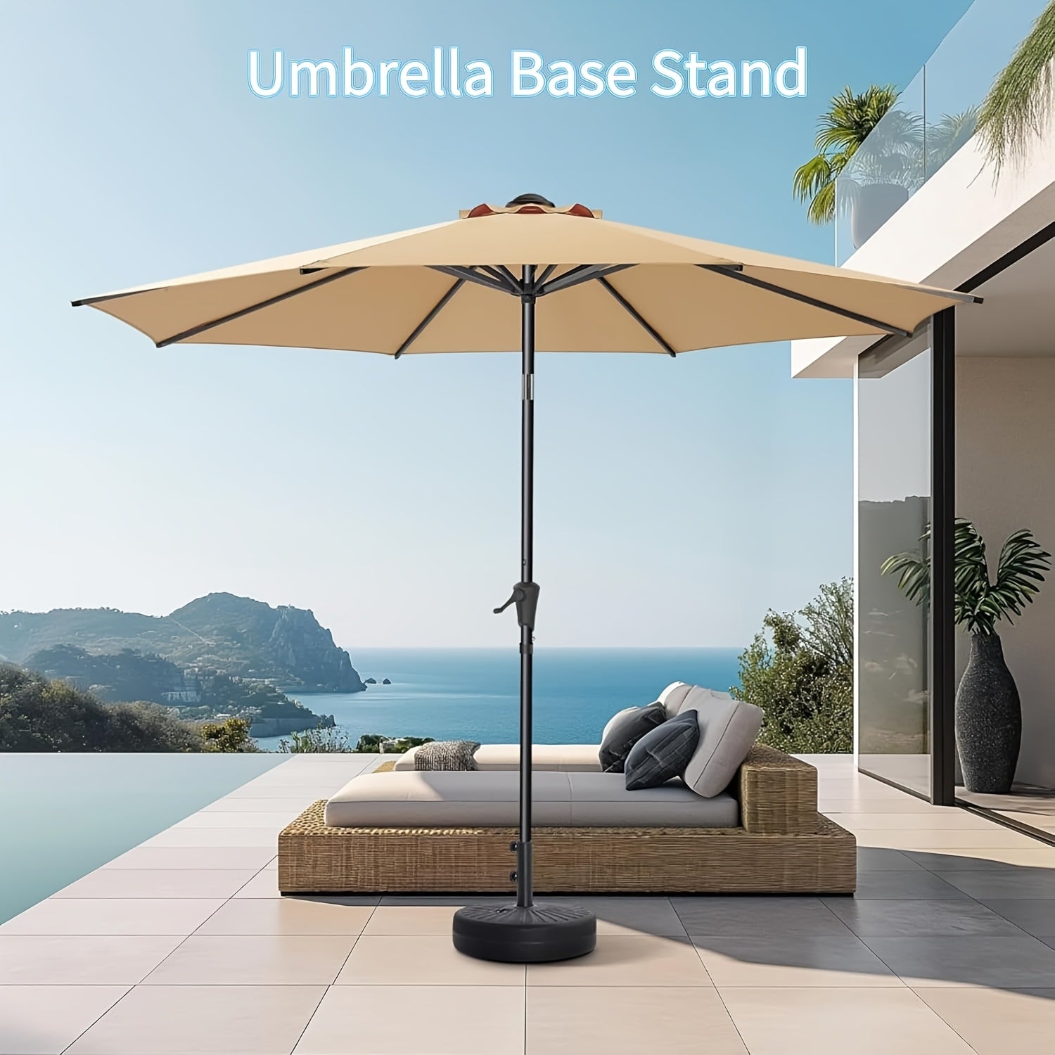 Umbrella Base shown in the Black Round option