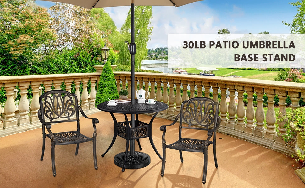 Round Heavy-Duty Umbrella Base Stand for Outdoor Shade and Protection in Patio detail image - detail view 10