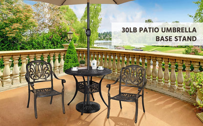 Round Heavy-Duty Umbrella Base Stand for Outdoor Shade and Protection in Patio detail image - detail view 10