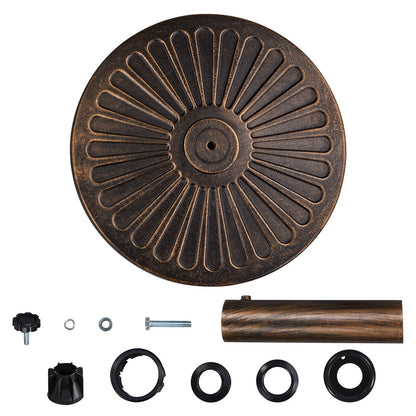 Round Heavy-Duty Umbrella Base Stand for Outdoor Shade and Protection in Patio detail image - detail view 3