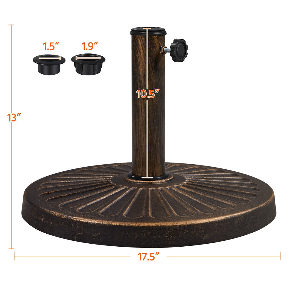 Round Heavy-Duty Umbrella Base Stand for Outdoor Shade and Protection in Patio detail image - detail view 4
