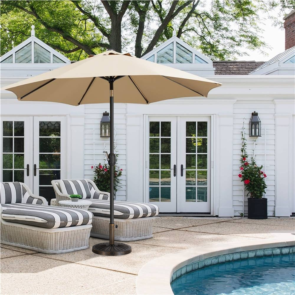 Round Heavy-Duty Umbrella Base Stand for Outdoor Shade and Protection in Patio detail image - detail view 6