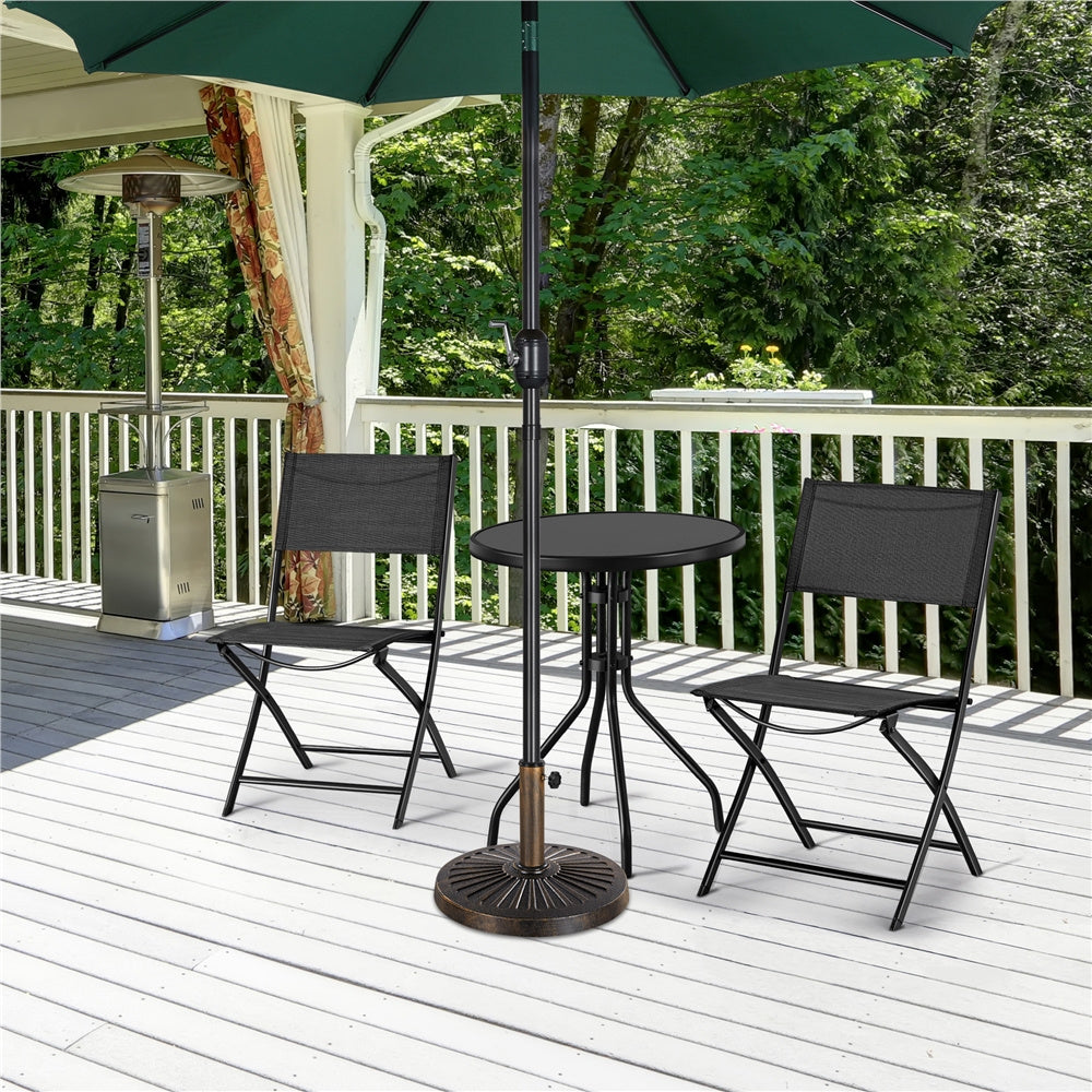 Round Heavy-Duty Umbrella Base Stand for Outdoor Shade and Protection in Patio detail image - detail view 7