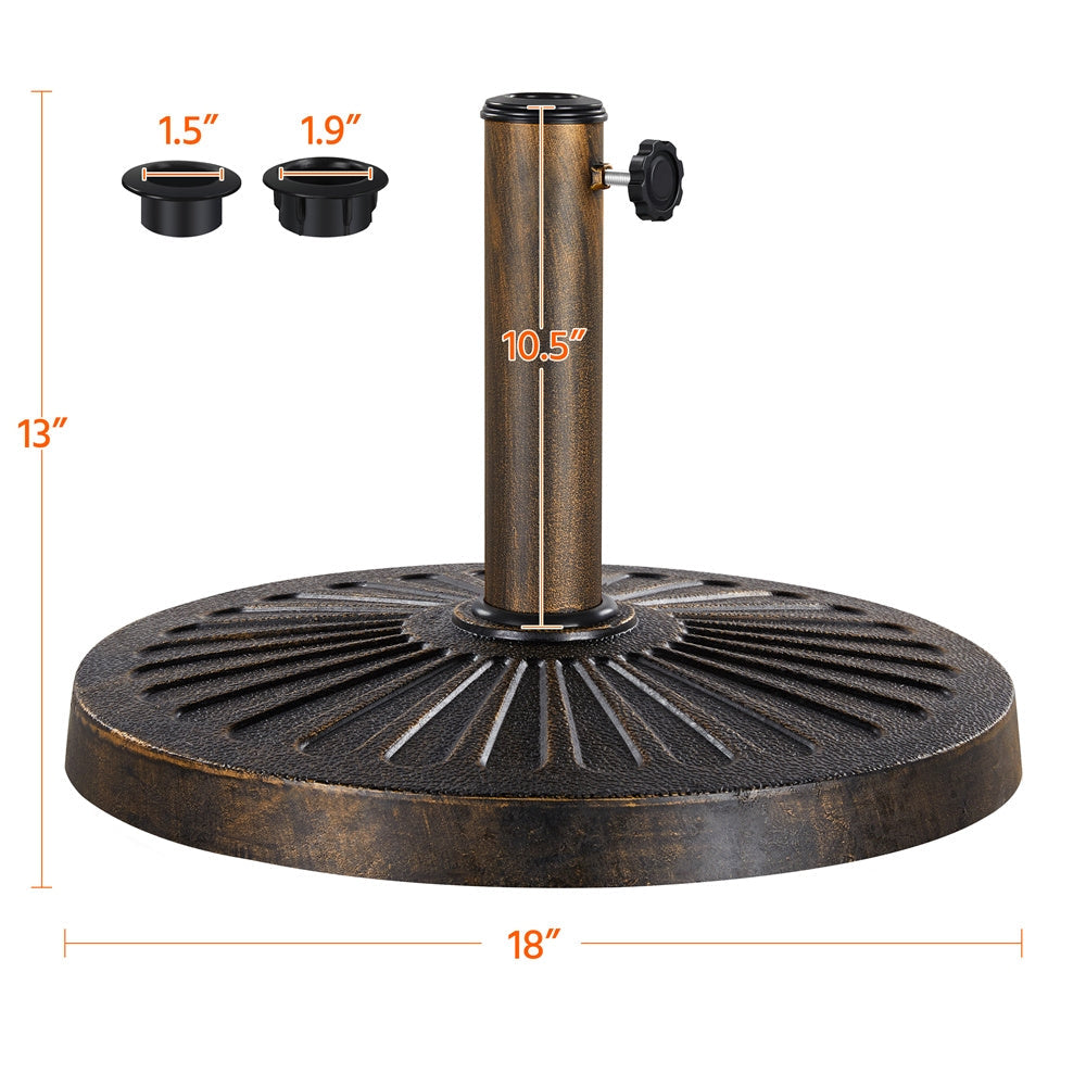Round Heavy-Duty Umbrella Base Stand for Outdoor Shade and Protection in Patio detail image - detail view 8