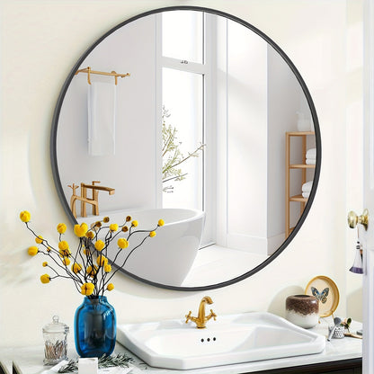 Wall Mirror shown in the Black, 28Inch option