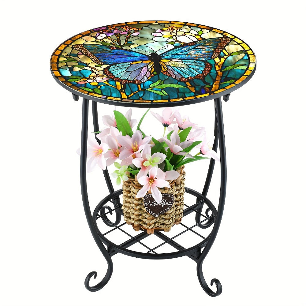 Round Outdoor Side Table, Adirondack Side Table for Outdoor Serving and Relaxation detail image - detail view 3