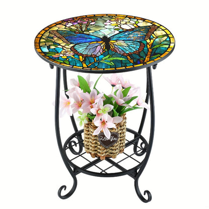 Round Outdoor Side Table, Adirondack Side Table for Outdoor Serving and Relaxation detail image - detail view 3