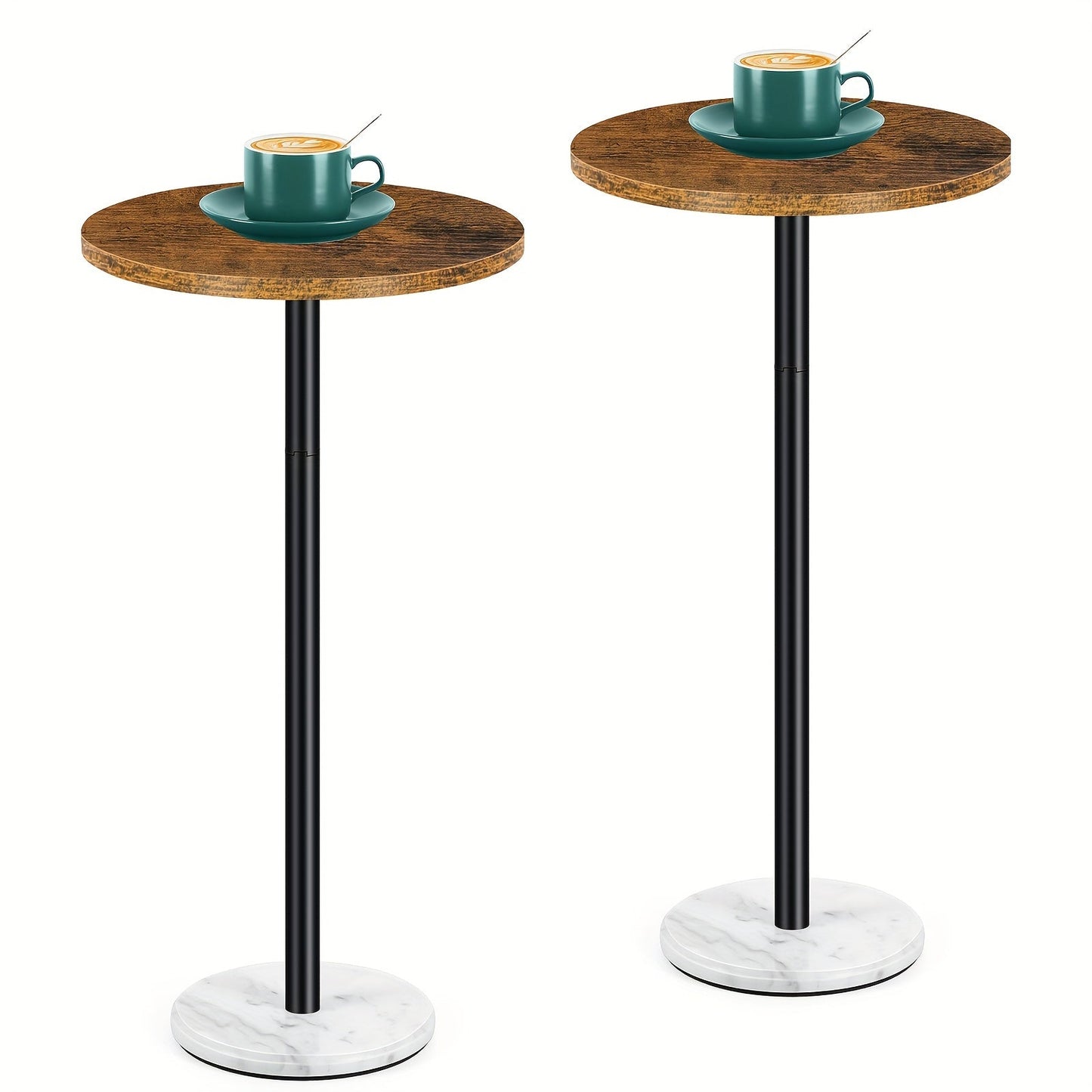 Outdoor Side Table shown in the Rustic Brown + White, 2 option