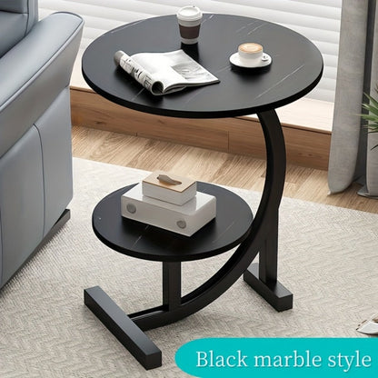 Round Side Table with Solid Wood Construction, Small Accent Table for Living Room detail image - detail view 5