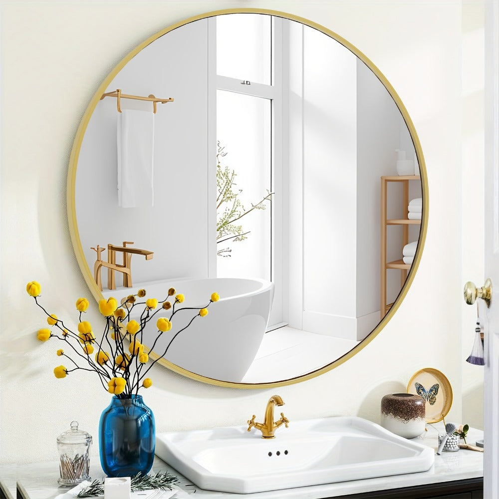 Round Wall Mirror, Bathroom Vanity Mirror for Dressing and Daily Routines detail image - detail view 13