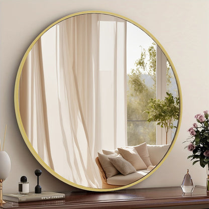 Round Wall Mirror, Bathroom Vanity Mirror for Dressing and Daily Routines detail image - detail view 5