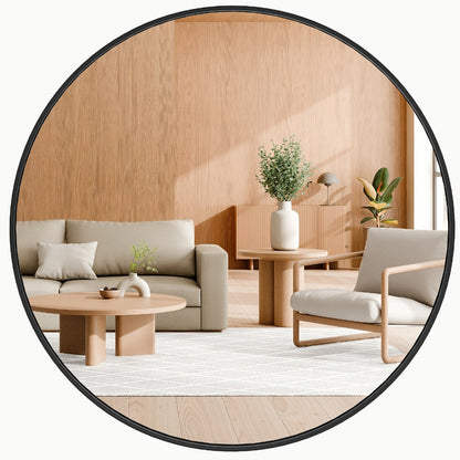 Round Wall Mirror, Bathroom Vanity Mirror for Dressing and Daily Routines detail image - detail view 9