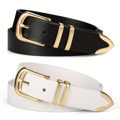 Women's Belt - 2-Pack 's Set Multi-Color Combination Versatile Waist for Dresses Pants - product detail view 9
