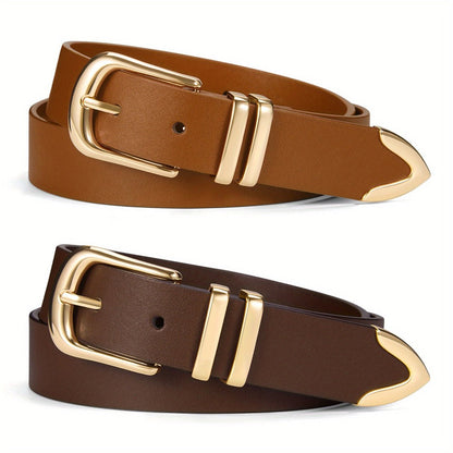 Women's Belt - 2-Pack 's Set Multi-Color Combination Versatile Waist for Dresses Pants - product detail view 20
