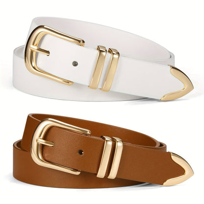 Women's Belt - 2-Pack 's Set Multi-Color Combination Versatile Waist for Dresses Pants - product detail view 21