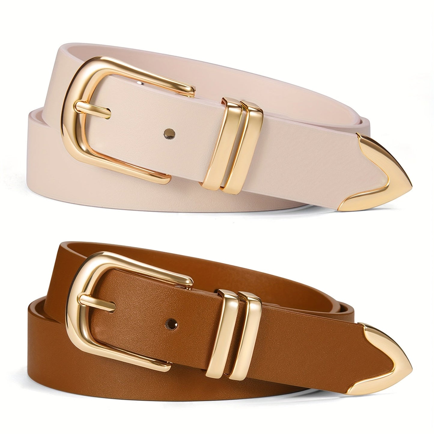 Women's Belt - 2-Pack 's Set Multi-Color Combination Versatile Waist for Dresses Pants - product detail view 29