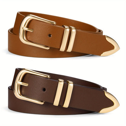 Women's Belt - 2-Pack 's Set Multi-Color Combination Versatile Waist for Dresses Pants - product detail view 32