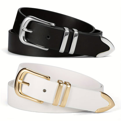 Women's Belt - 2-Pack 's Set Multi-Color Combination Versatile Waist for Dresses Pants - product detail view 37