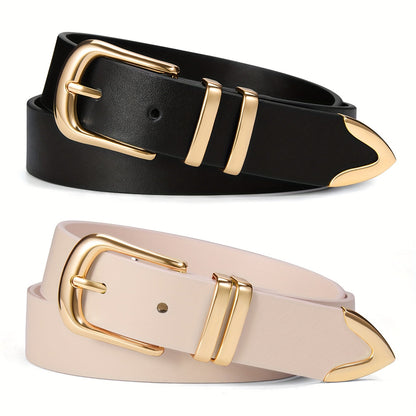Women's Belt - 2-Pack 's Set Multi-Color Combination Versatile Waist for Dresses Pants - product detail view 42