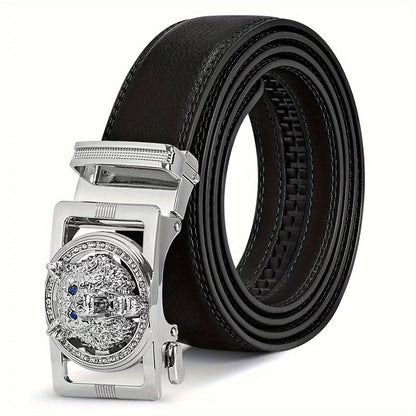 Men's Belt - Automatic Buckle Unisex Metal Clasp No Hole Adjustable Slide Ratchet Waist - product detail view 29