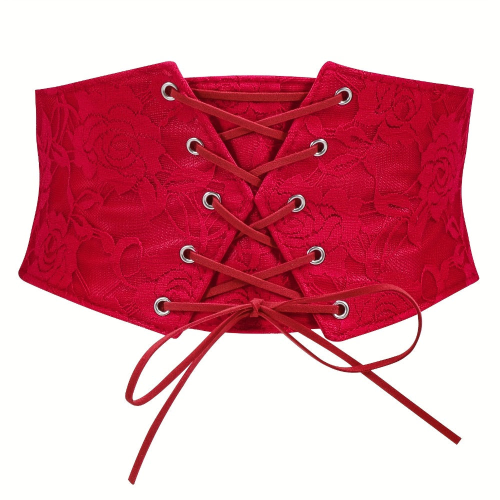 Women's Belt - Corset for Lace Up Wide Waist Cincher - Elastic Waspie Underbust Corset - product detail view 3