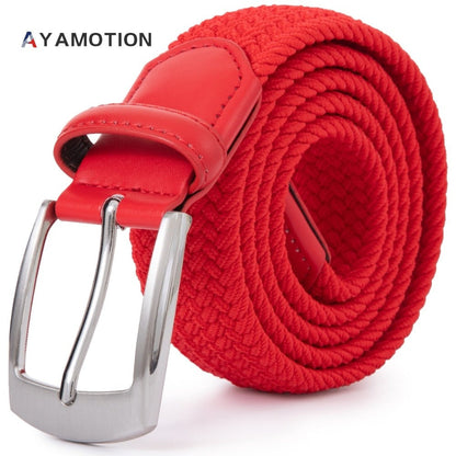 Men's Belt - Elastic Ratchet for Women Stretch Braided Woven Automatic Buckle 32-Click - product detail view 8
