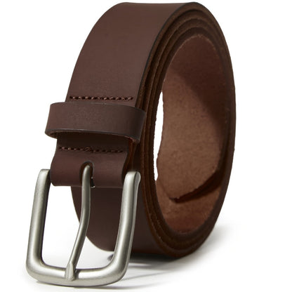 Men's Belt - Genuine Leather for Handmade Full Grain Casual Everyday Jeans Stainless - product detail view 5