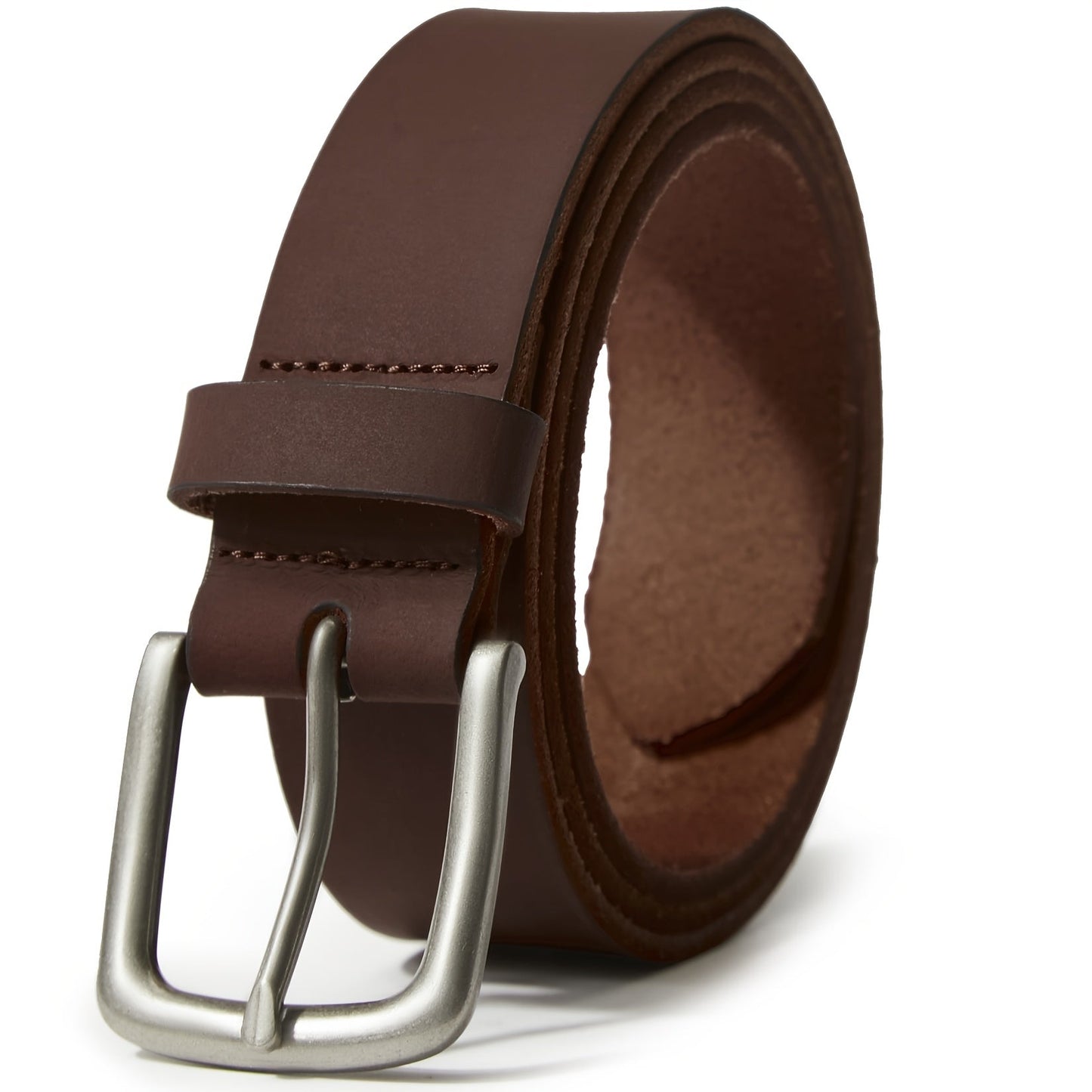 Men's Belt - Genuine Leather for Handmade Full Grain Casual Everyday Jeans Stainless - product detail view 13