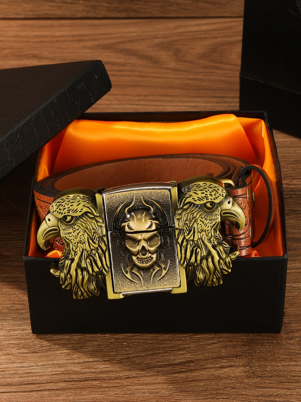 Men's Belt - Lighter for Detachable Western Cowboy Printed with Built-In Lighter - product detail view 19