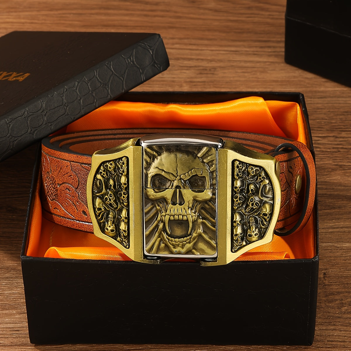 Men's Belt - Lighter for Detachable Western Cowboy Printed with Built-In Lighter - product detail view 29