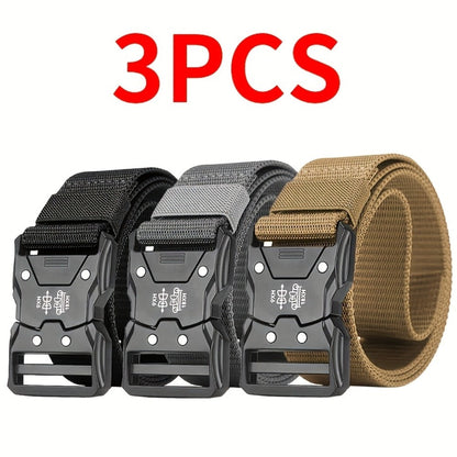Men's Belt - Nylon for 3 Pack Quick-Release Buckle, Adjustable up to 49.2", Lightweight - product detail view 3
