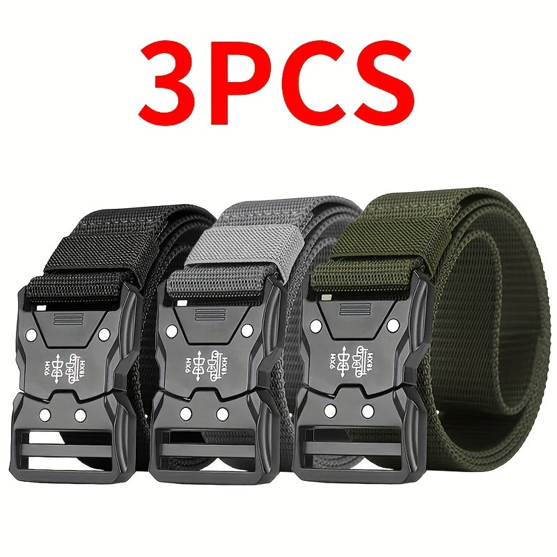 Men's Belt - Nylon for 3 Pack Quick-Release Buckle, Adjustable up to 49.2", Lightweight - product detail view 9