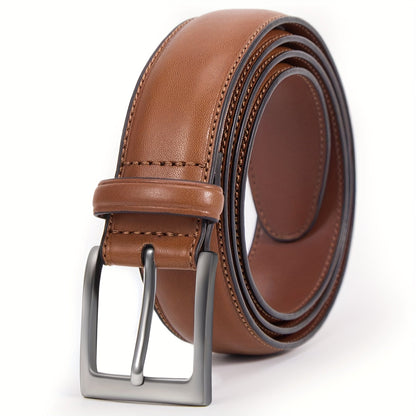 Men's Belt - Prong Buckle for Genuine Leather Jeans , Classic Work & Business Dress - product detail view 19