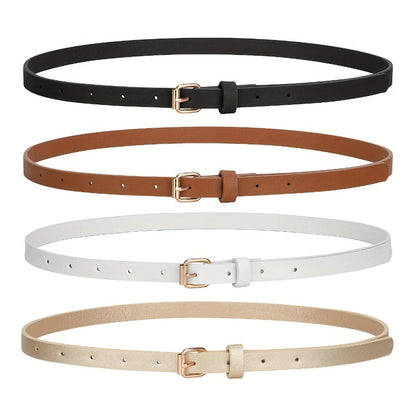 Women's Belt - PU Leather Set 4pcs for | Slim Waist for Dresses Jeans | Sweet Fashion - product detail view 7