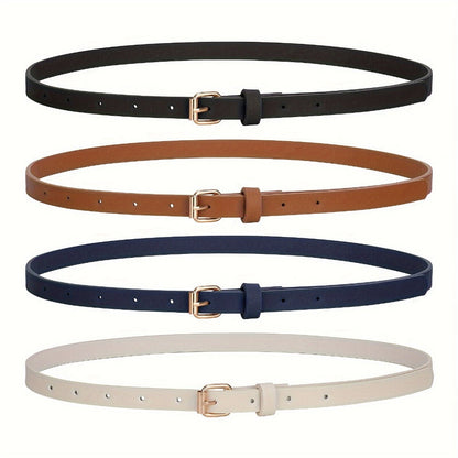 Women's Belt - PU Leather Set 4pcs for | Slim Waist for Dresses Jeans | Sweet Fashion - product detail view 9