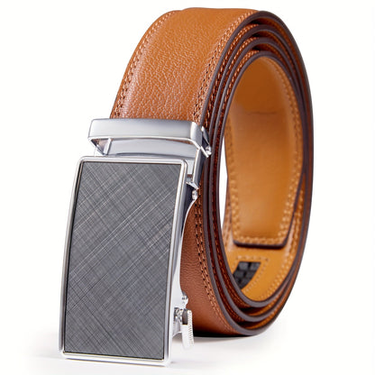 Men's Belt - Ratchet for 35mm Genuine Leather No-Hole Adjustable with Automatic Buckle - product detail view 25