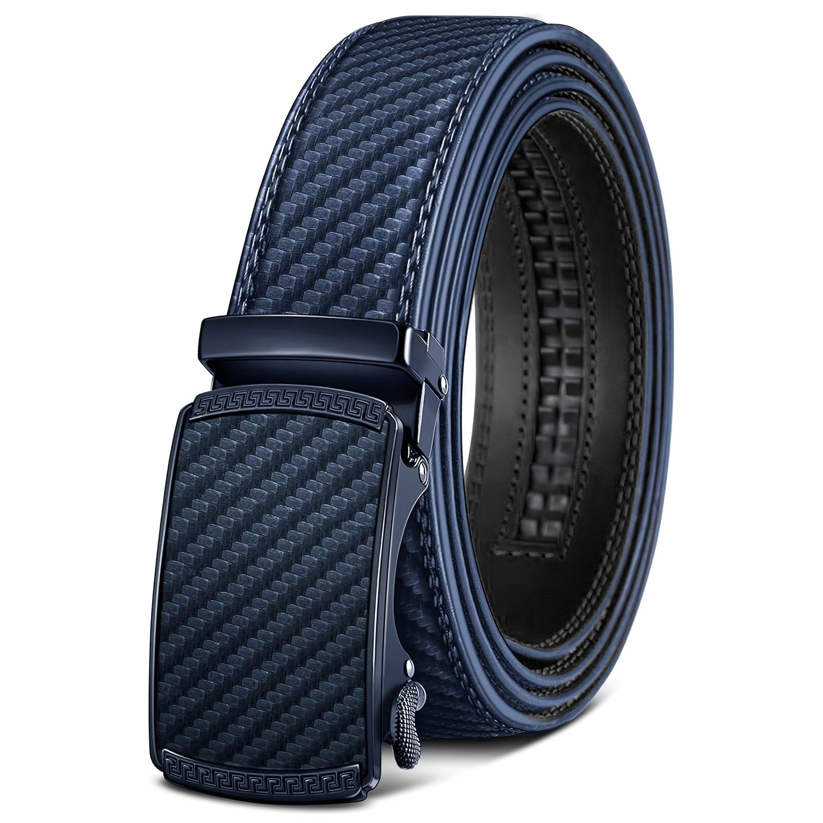 Men's Belt - Ratchet for 35mm Genuine Leather No-Hole Adjustable with Automatic Buckle - product detail view 27