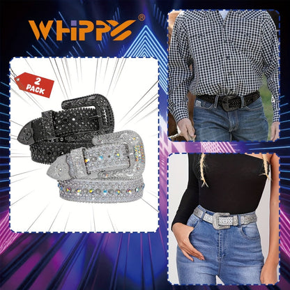 Men's Belt - Rhinestone Bling Waist Chain Body Chain for Women Sparkling Crystal Sequin - product detail view 11